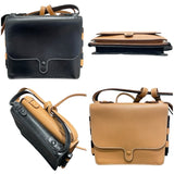 エルメス HERMES ヴィンテージ　ツインポシェット ナチュラル/ブラック クシュベル ボックスカーフ ユニセックス ショルダーバッグ
