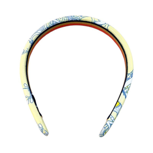 エルメス HERMES カチューシャ エルザ イエロー シルク レディース その他アクセサリー