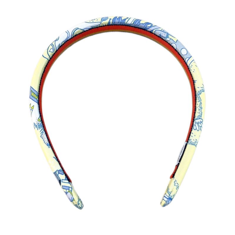 エルメス HERMES カチューシャ エルザ イエロー シルク レディース その他アクセサリー