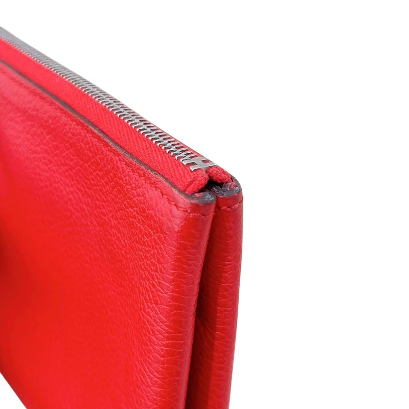 エルメス HERMES アトゥーPM Y刻印 (2020年製) ルージュクー シルバー金具 エバーカラー レディース コインケース