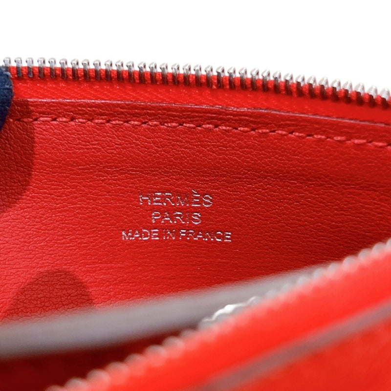 エルメス HERMES アトゥーPM Y刻印 (2020年製) ルージュクー シルバー金具 エバーカラー レディース コインケース