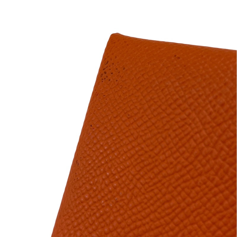 エルメス HERMES カルヴィ Ｒ刻印 オレンジ ヴォーエプソン レディース カードケース