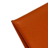 エルメス HERMES カルヴィ Ｒ刻印 オレンジ ヴォーエプソン レディース カードケース