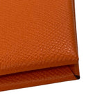 エルメス HERMES カルヴィ Ｒ刻印 オレンジ ヴォーエプソン レディース カードケース