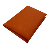 エルメス HERMES カルヴィ Ｒ刻印 オレンジ ヴォーエプソン レディース カードケース