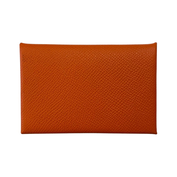 エルメス HERMES カルヴィ R刻印 オレンジ ヴォーエプソン