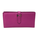 エルメス HERMES ベアンスフレ B刻 ローズパープル シルバー金具 シェーブル レディース 長財布