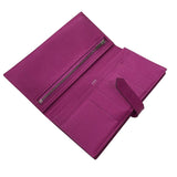 エルメス HERMES ベアンスフレ B刻 ローズパープル シルバー金具 シェーブル レディース 長財布