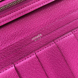 エルメス HERMES ベアンスフレ B刻 ローズパープル シルバー金具 シェーブル レディース 長財布
