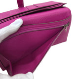 エルメス HERMES ベアンスフレ B刻 ローズパープル シルバー金具 シェーブル レディース 長財布