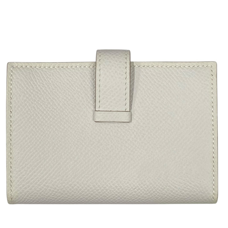 エルメス HERMES べアンミニ B刻 ニューグリペール シルバー金具 ヴォーエプソン レディース 二つ折り財布