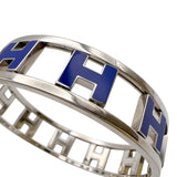 エルメス HERMES ロンドアッシュバングル シルバー/ブルー メタル アクセサリー