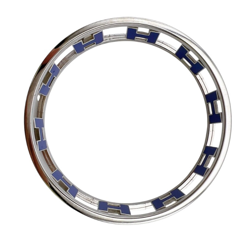 エルメス HERMES ロンドアッシュバングル シルバー/ブルー メタル アクセサリー