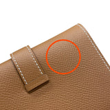 エルメス HERMES べアンコンビネ B刻 ゴールド ゴールド金具 ヴォーエプソン ユニセックス 二つ折り財布