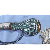 エルメス HERMES ツイリー　CAVALCADES ブルー シルク レディース スカーフ