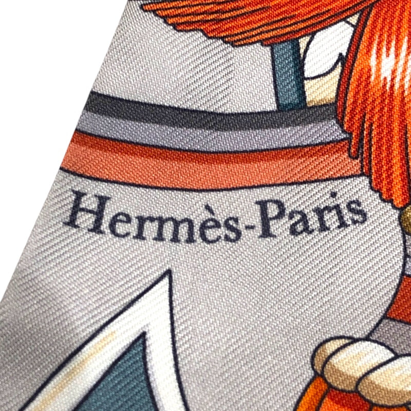 エルメス HERMES ツイリー  Harnais de Couer シルク レディース スカーフ