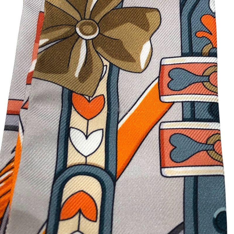 エルメス HERMES ツイリー  Harnais de Couer シルク レディース スカーフ