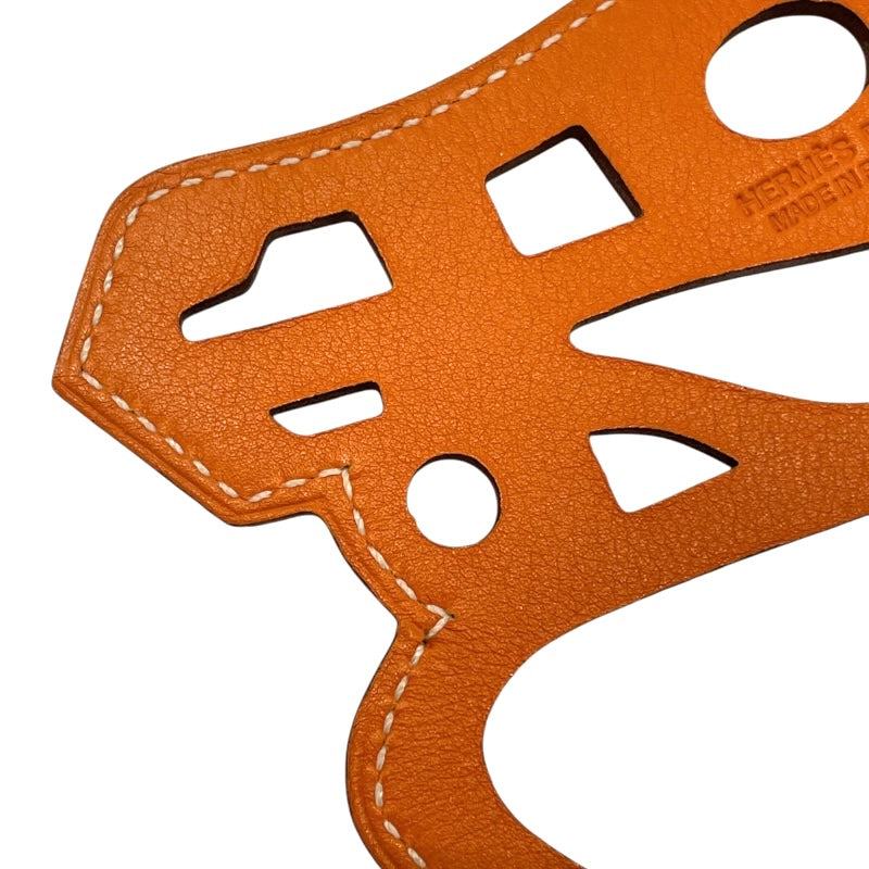 エルメス HERMES パドック シュヴァルチャーム オレンジ スイフト レディース その他小物