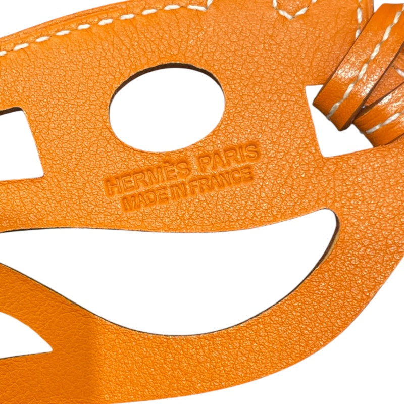 エルメス HERMES パドック シュヴァルチャーム オレンジ スイフト レディース その他小物