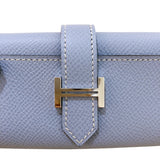 エルメス HERMES ベアンキーケース □P刻 ブルーラン シルバー金具 エプソン レディース キーケース
