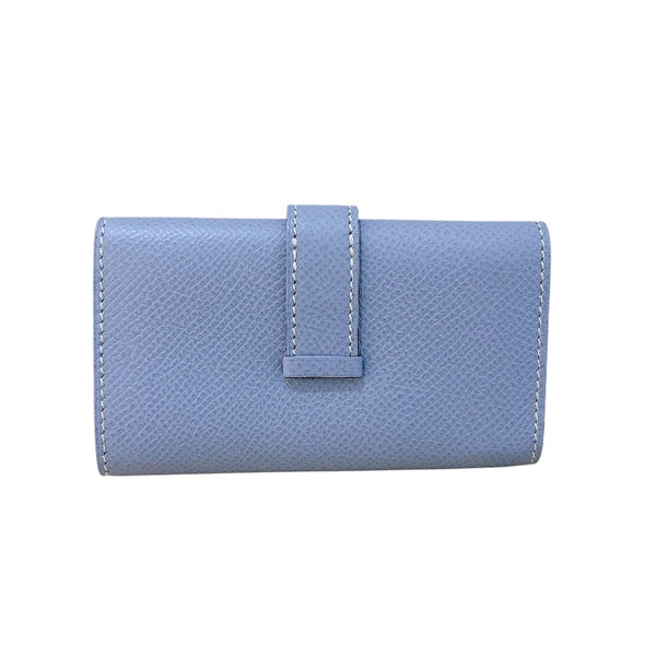 エルメス HERMES ベアンキーケース □P刻 ブルーラン シルバー金具 エプソン レディース キーケース