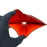エルメス HERMES べアンコンパクト C刻印 タンジェリン/ゴールド金具 オーストリッチ レディース 二つ折り財布