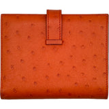 エルメス HERMES べアンコンパクト C刻印 タンジェリン/ゴールド金具 オーストリッチ レディース 二つ折り財布