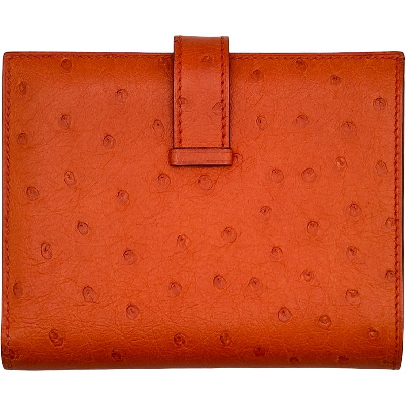 エルメス HERMES べアンコンパクト C刻印 タンジェリン/ゴールド金具