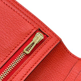 エルメス HERMES べアンコンパクト C刻印 タンジェリン/ゴールド金具 オーストリッチ レディース 二つ折り財布