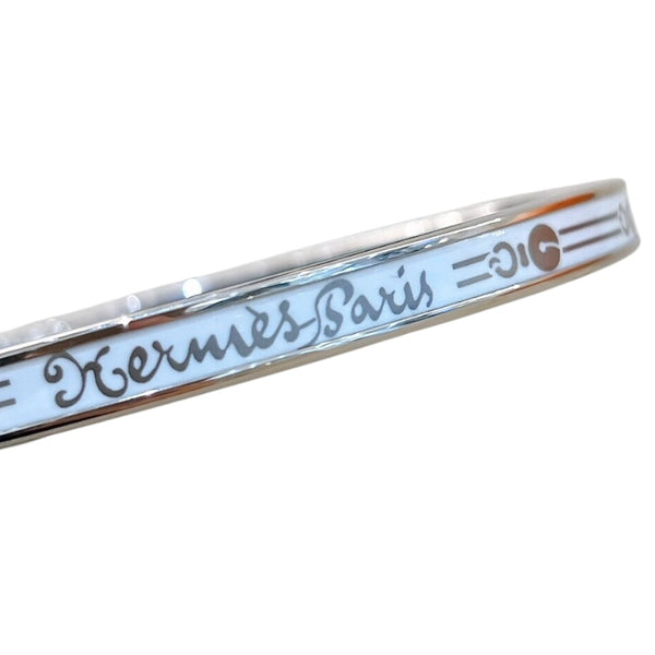 エルメス HERMES ユニ エナメルブレスレット ホワイト・シルバー エナメル/メタル アクセサリー
