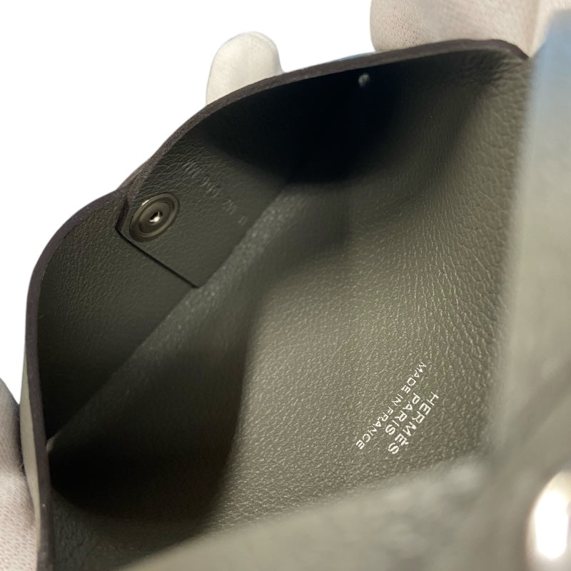 エルメス HERMES カルヴィ U刻印 エタン エバーカラー レディース カードケース