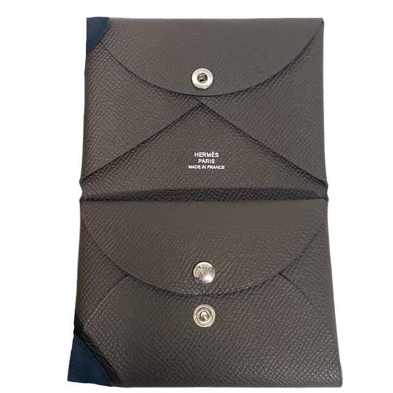 エルメス HERMES カルヴィデュオ B刻 エコルセ シルバー金具 エプソン レディース カードケース