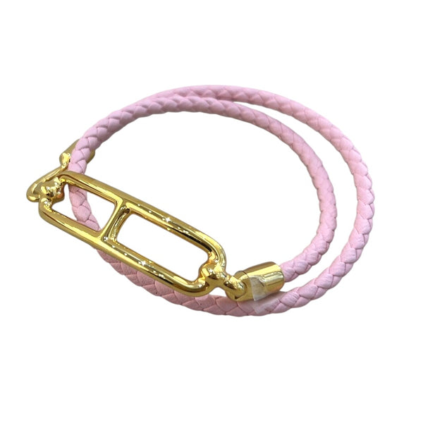 エルメス HERMES ルリ ドゥブルトゥール ローズサクラ ゴールド金具 スイフト/メタル アクセサリー