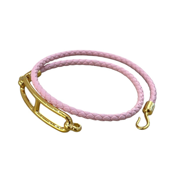 エルメス HERMES ルリ ドゥブルトゥール ローズサクラ ゴールド金具 スイフト/メタル アクセサリー