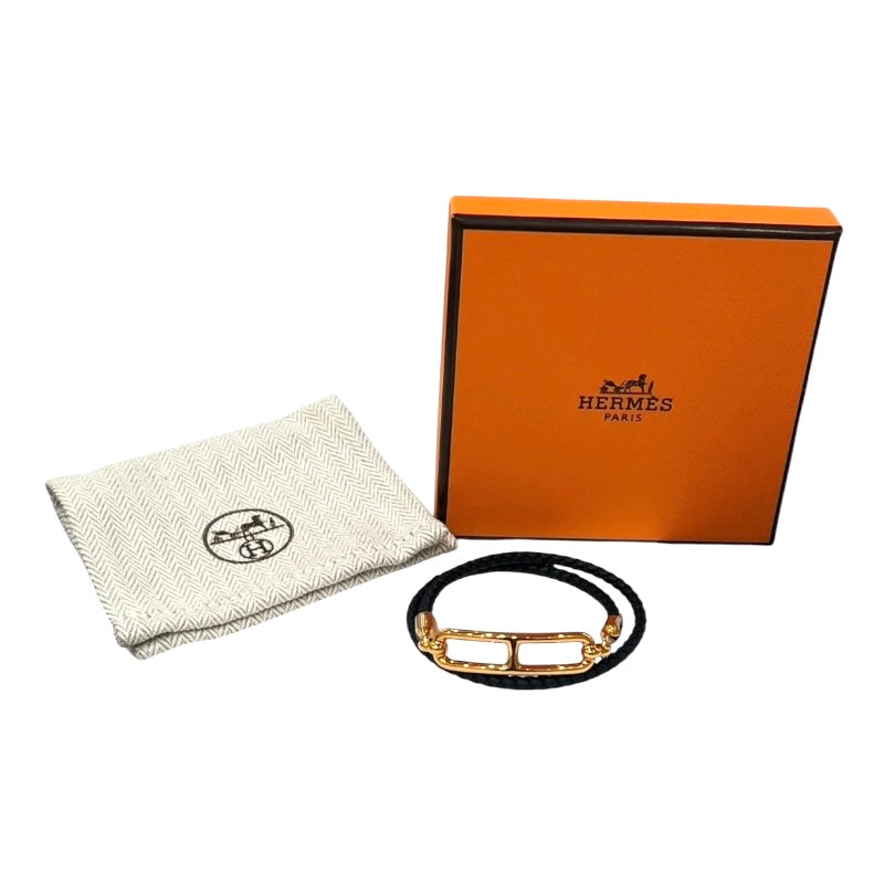 エルメス HERMES ルリ ドゥブルトゥール ブラック・ピンクゴールド スイフト・メタル アクセサリー