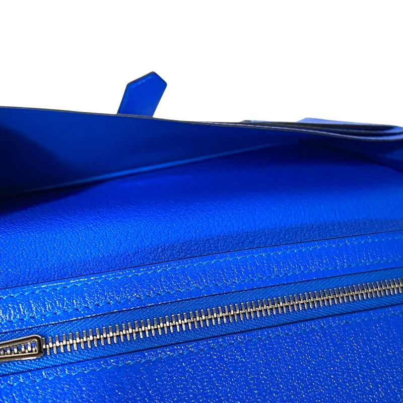 エルメス HERMES ベアンスフレ D刻 ブルーゼリージュ ゴールド金具 シェーブル レディース 長財布