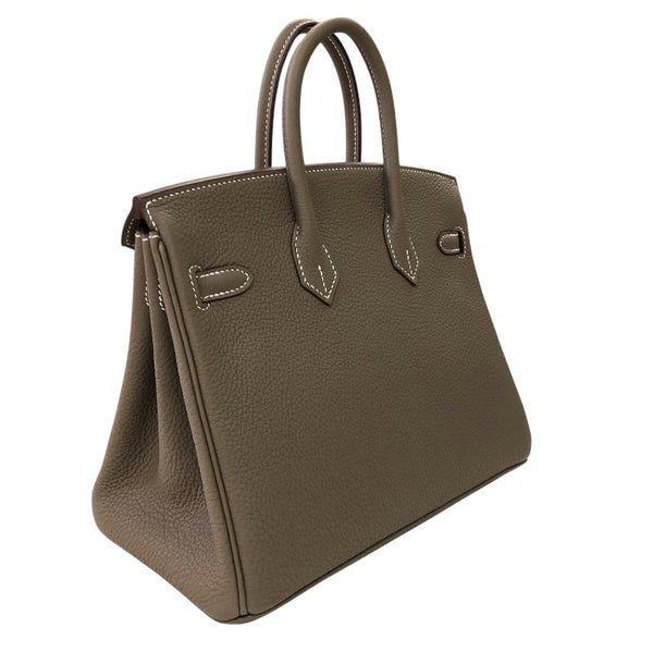 エルメス HERMES バーキン25 W刻 エトゥープ シルバー金具 トゴ レディース ハンドバッグ