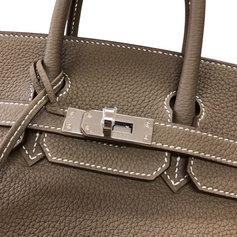 エルメス HERMES バーキン25 W刻 エトゥープ シルバー金具 トゴ レディース ハンドバッグ
