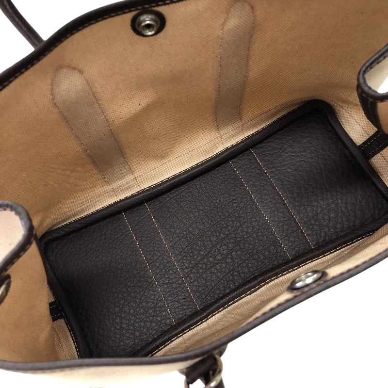 エルメス HERMES ガーデンパーティTPM □H刻 アイボリー・ブラウン トワルアッシュ/ブッフル レディース トートバッグ