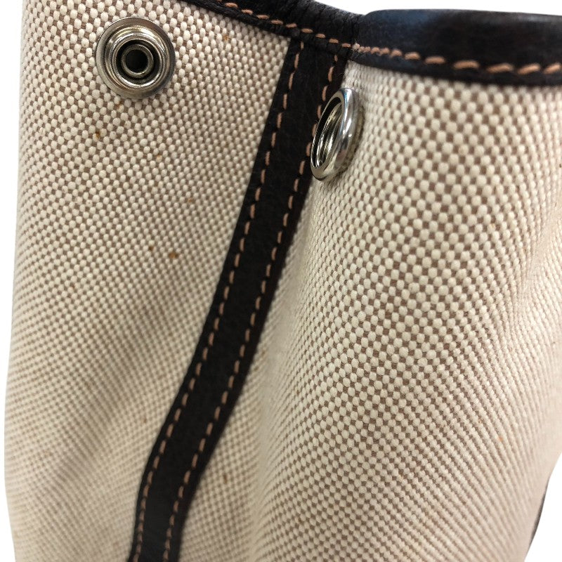 エルメス HERMES ガーデンパーティTPM □H刻 アイボリー・ブラウン トワルアッシュ/ブッフル レディース トートバッグ