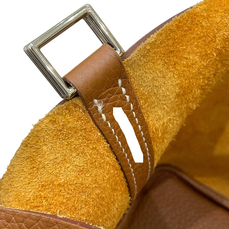 エルメス HERMES ピコタンロックPM B刻印 ゴールド シルバー金具 トリヨンクレマンス レディース ハンドバッグ