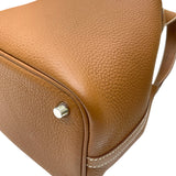 エルメス HERMES ピコタンロックPM B刻印 ゴールド シルバー金具 トリヨンクレマンス レディース ハンドバッグ