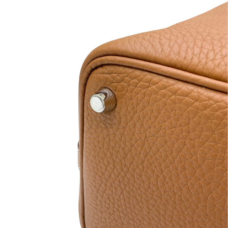 エルメス HERMES ピコタンロックPM B刻印 ゴールド シルバー金具 トリヨンクレマンス レディース ハンドバッグ