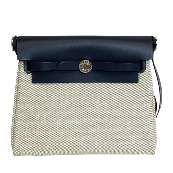 エルメス HERMES エールバッグジップミニ W刻 エクリュ・アルドワーズ シルバー金具 トワル・ハンター レディース ショルダーバッグ