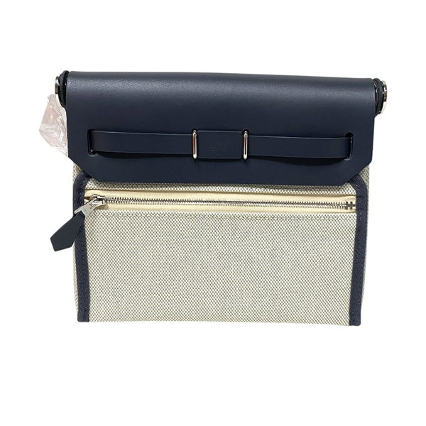 エルメス HERMES エールバッグジップミニ W刻 エクリュ・アルドワーズ シルバー金具 トワル・ハンター レディース ショルダーバッグ