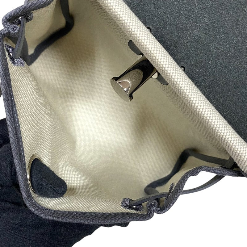 エルメス HERMES エールバッグジップミニ W刻 エクリュ・アルドワーズ シルバー金具 トワル・ハンター レディース ショルダーバッグ
