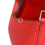 エルメス HERMES ピコタンロックPM エクラ U刻印 ローズテキサス×ヴォーミリオン シルバー金具 トリヨンクレマンス レディース ハンドバッグ