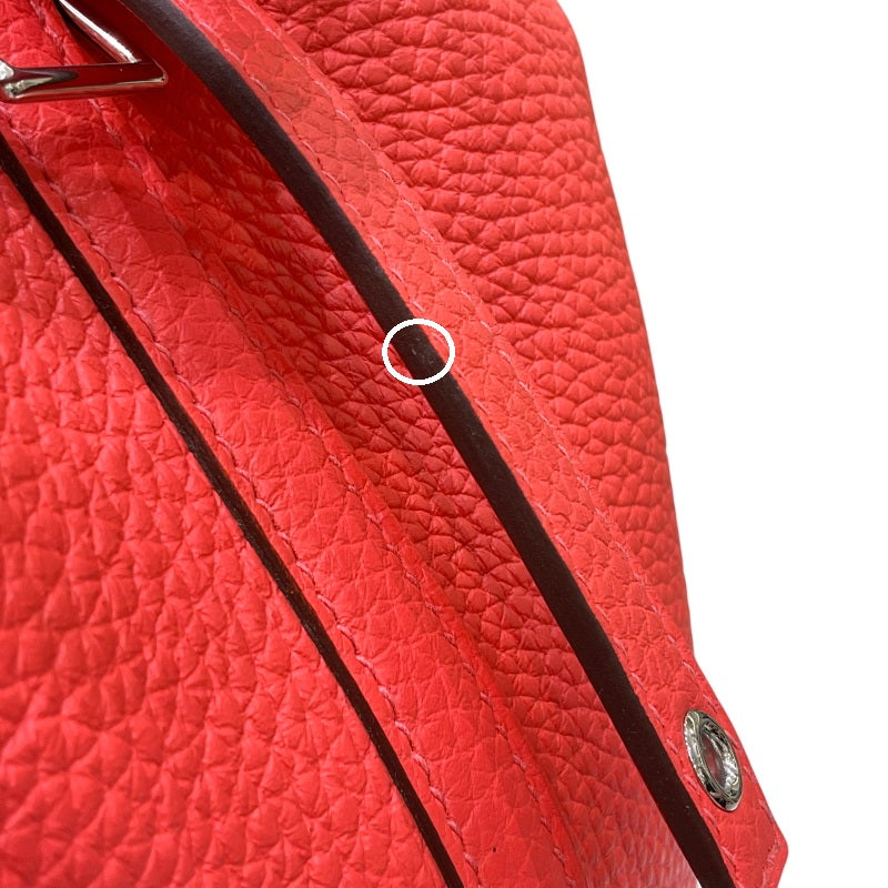 エルメス HERMES ピコタンロックPM エクラ U刻印 ローズテキサス×ヴォーミリオン シルバー金具 トリヨンクレマンス レディース ハンドバッグ