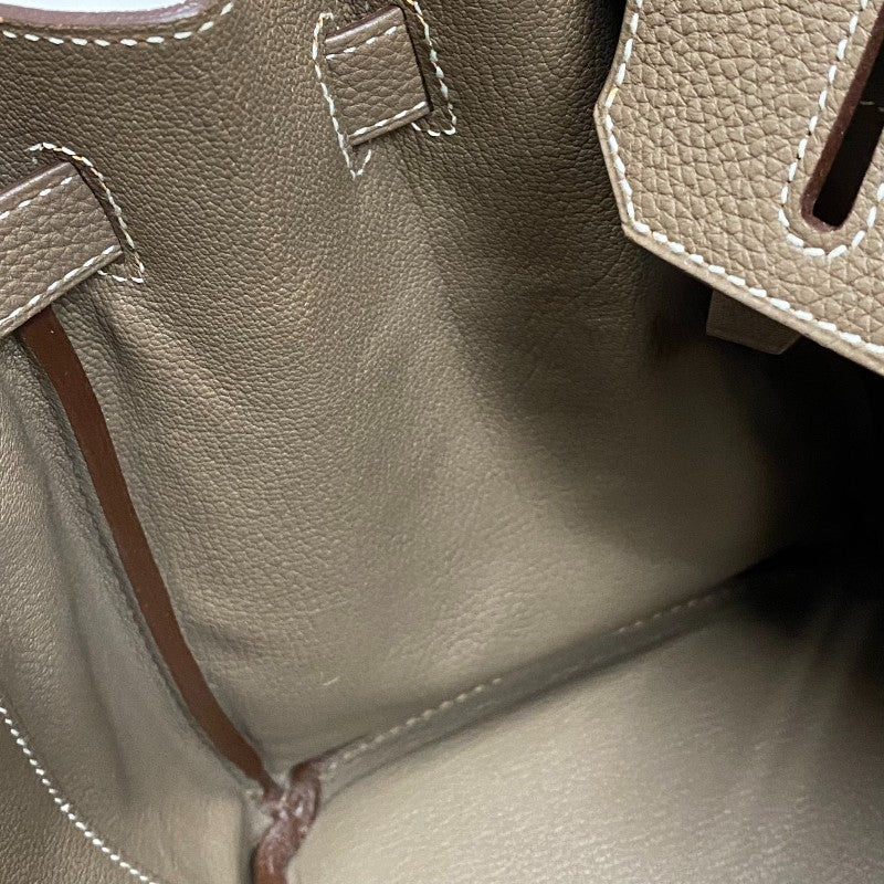 エルメス HERMES バーキン30 エトゥープ シルバー金具 トゴ レディース ハンドバッグ