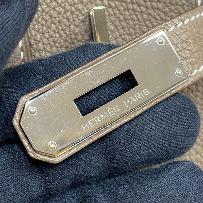 エルメス HERMES バーキン30 エトゥープ シルバー金具 トゴ レディース ハンドバッグ